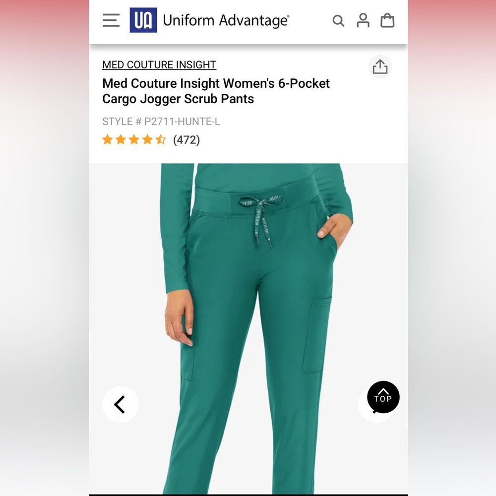 Med Couture Hunter Green Cargo Jogger Pants